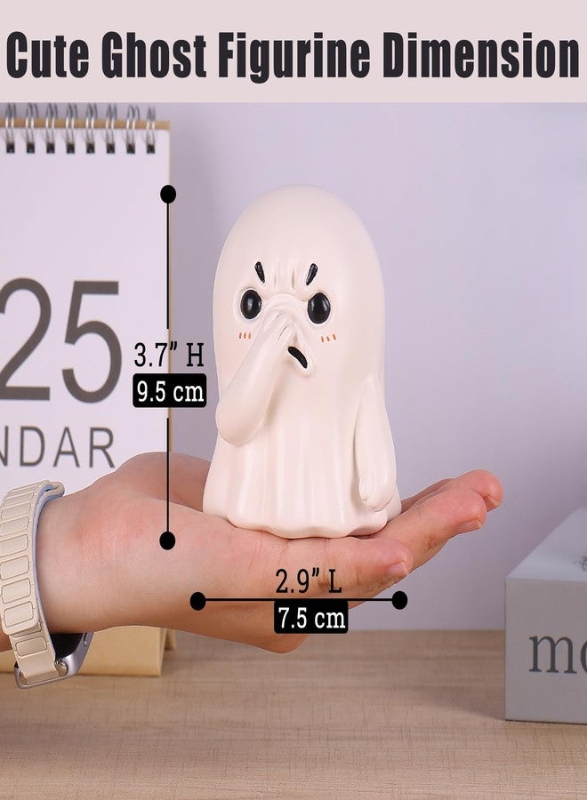 oliruim Cute Holding Nose Ghost Statue, Quirky Desk Decor for Office & Home, Funny Bathroom Shelves Knick Knack, Unique Creative - Image 2